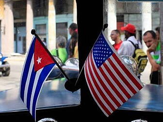 US flag flying over Cuba